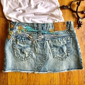 Roxy Denim Skirt Embroidered 3 ✨